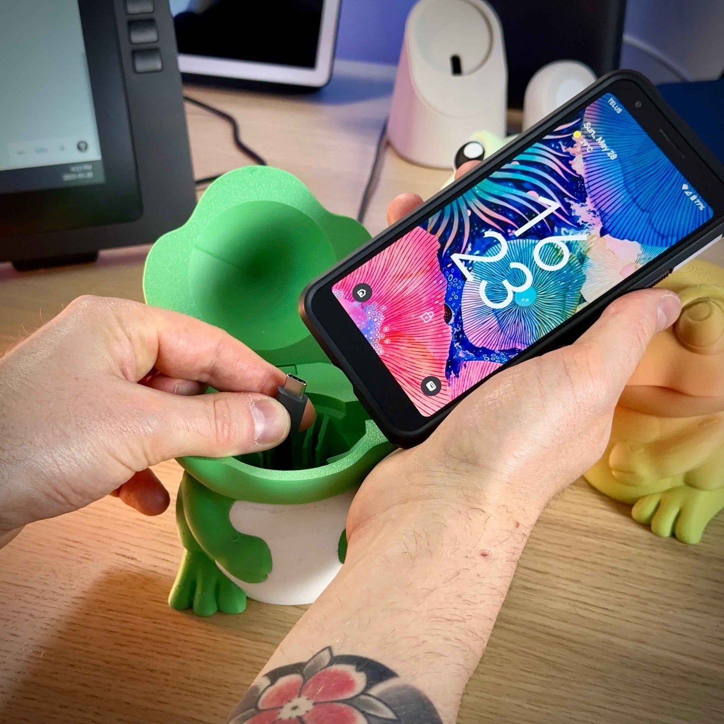 Frog Cable Holder - Single Colour for Tangle-Free Organization