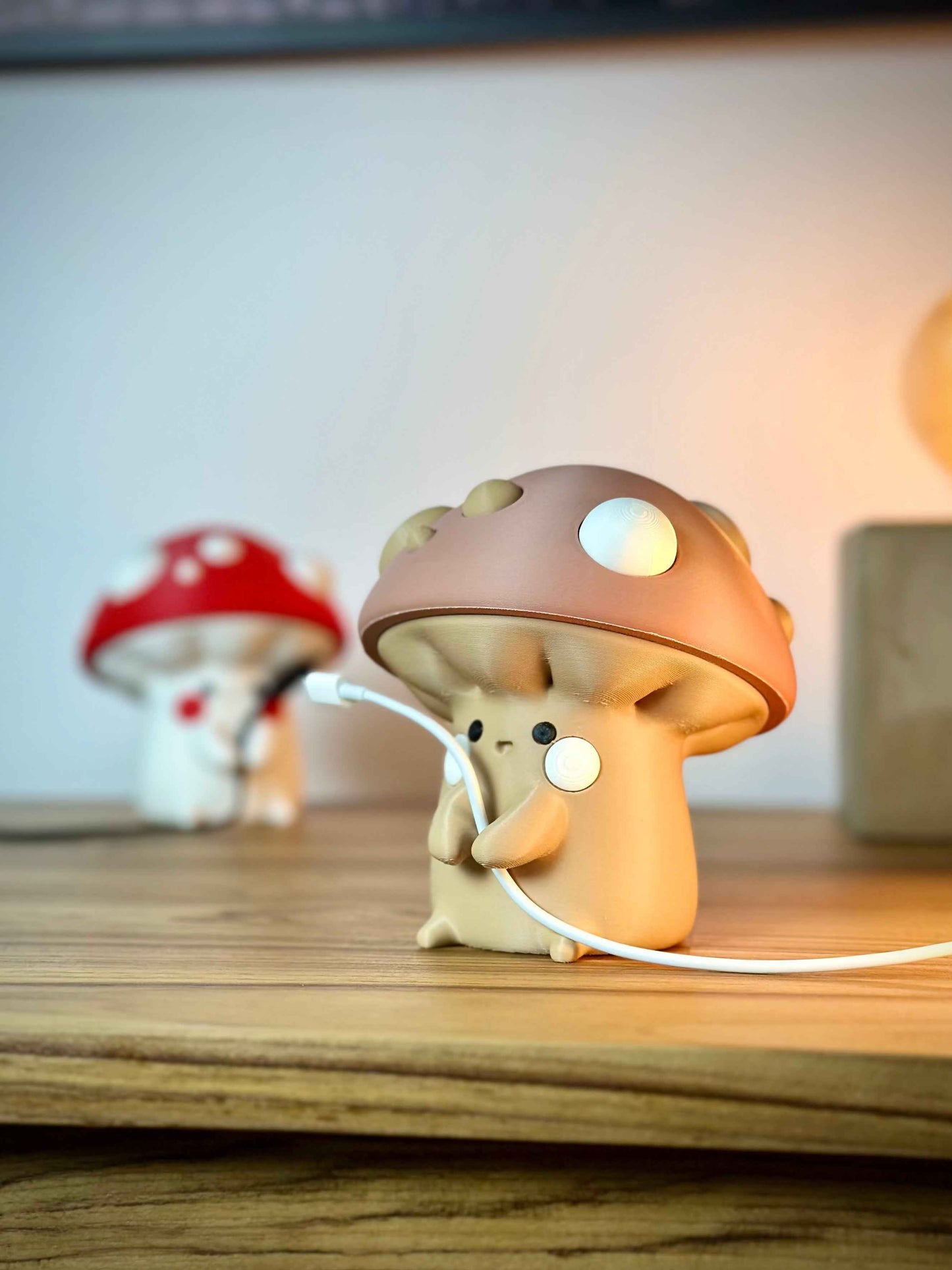 Cable Holder Cute Mushroom - Secret Stash for Tangle-Free Organization