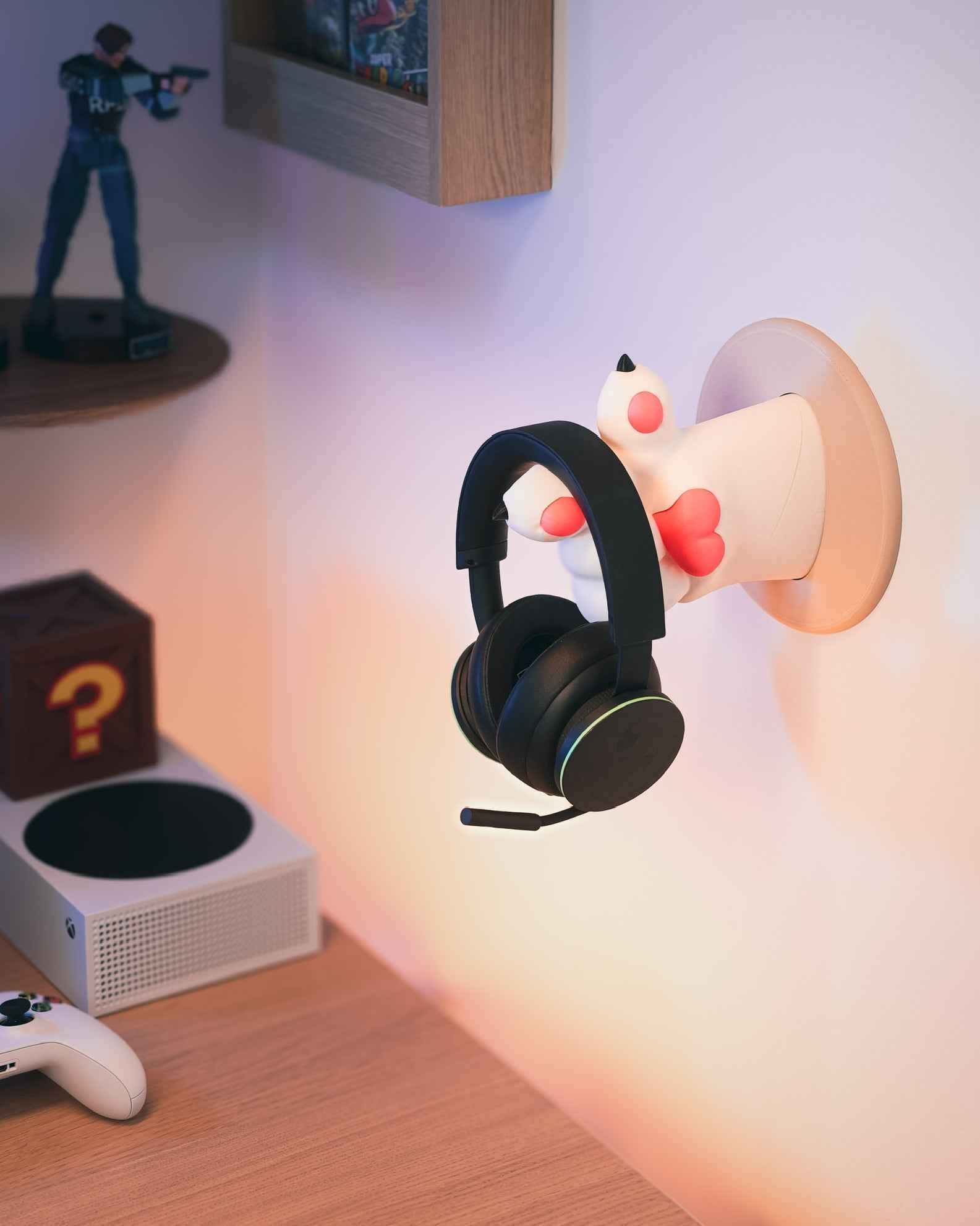 Cat Paw Headphone Holder - Wall-Mounted Cat Paw Accessories for Organized Audio Gear