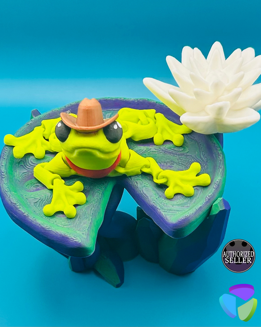 Cowboy Frog with Stand