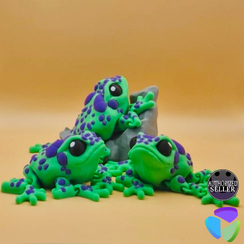 Green and Purple Flexi Toad - Layernardo