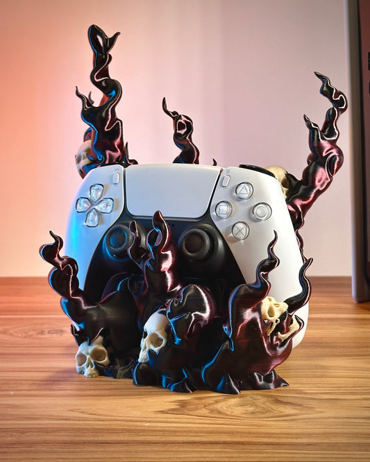 Spooky Controller Stand Single Colour with Bone White Skulls