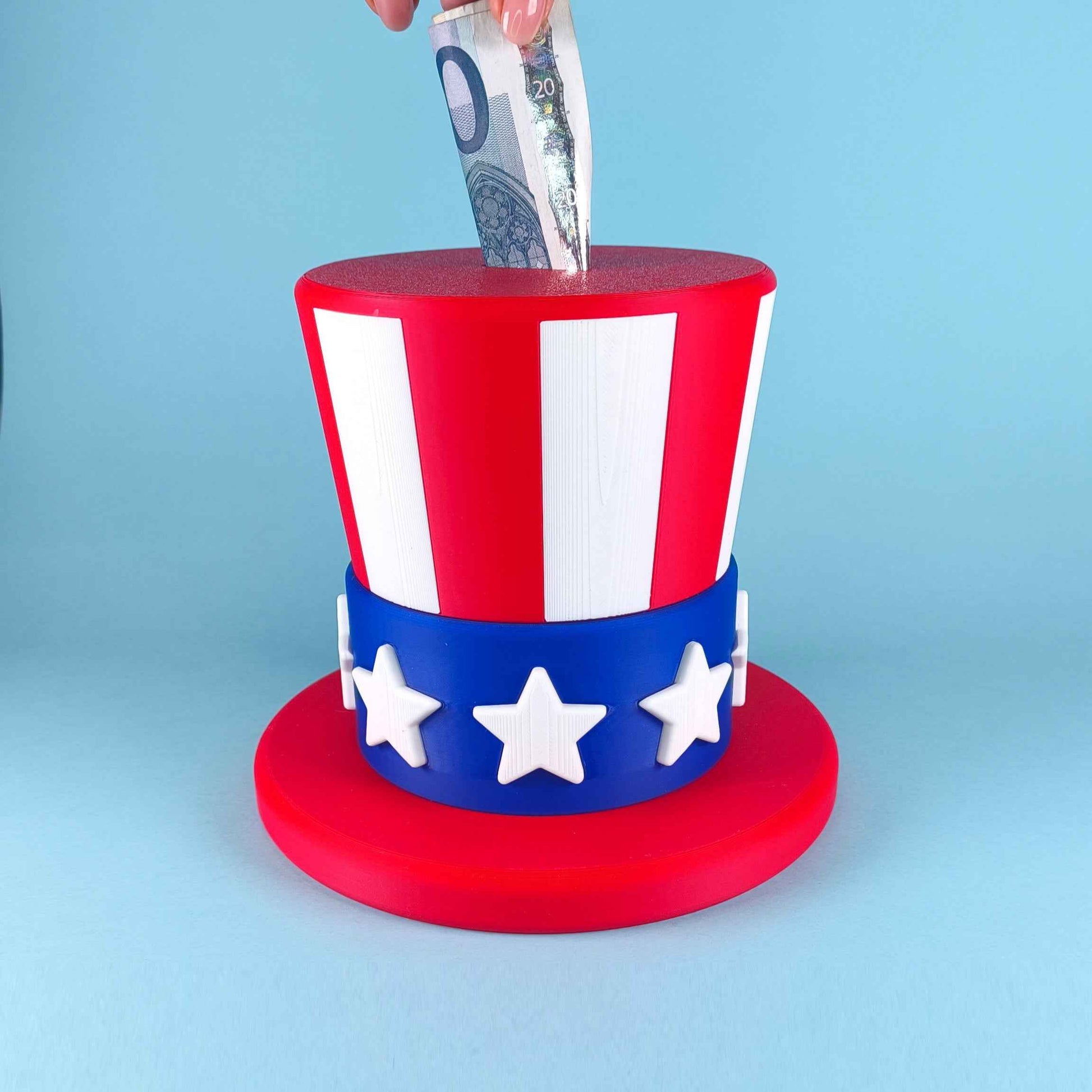 4th July Uncle Sam Hat Money Box and Container