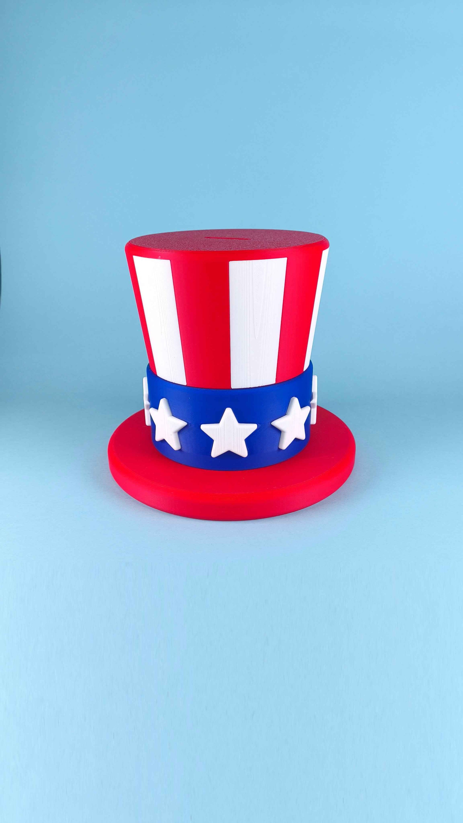 4th July Uncle Sam Hat Money Box and Container