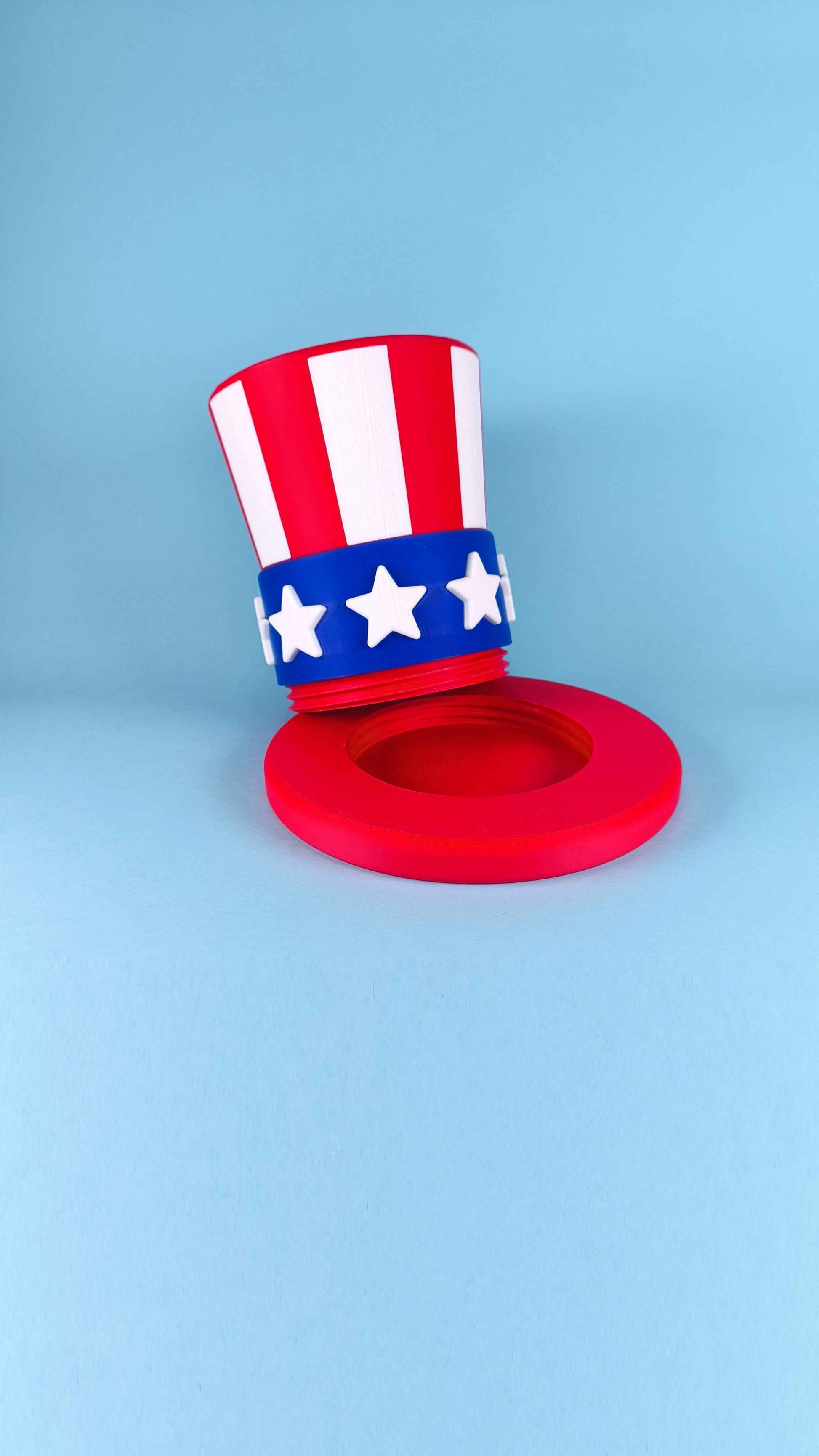 4th July Uncle Sam Hat Money Box and Container