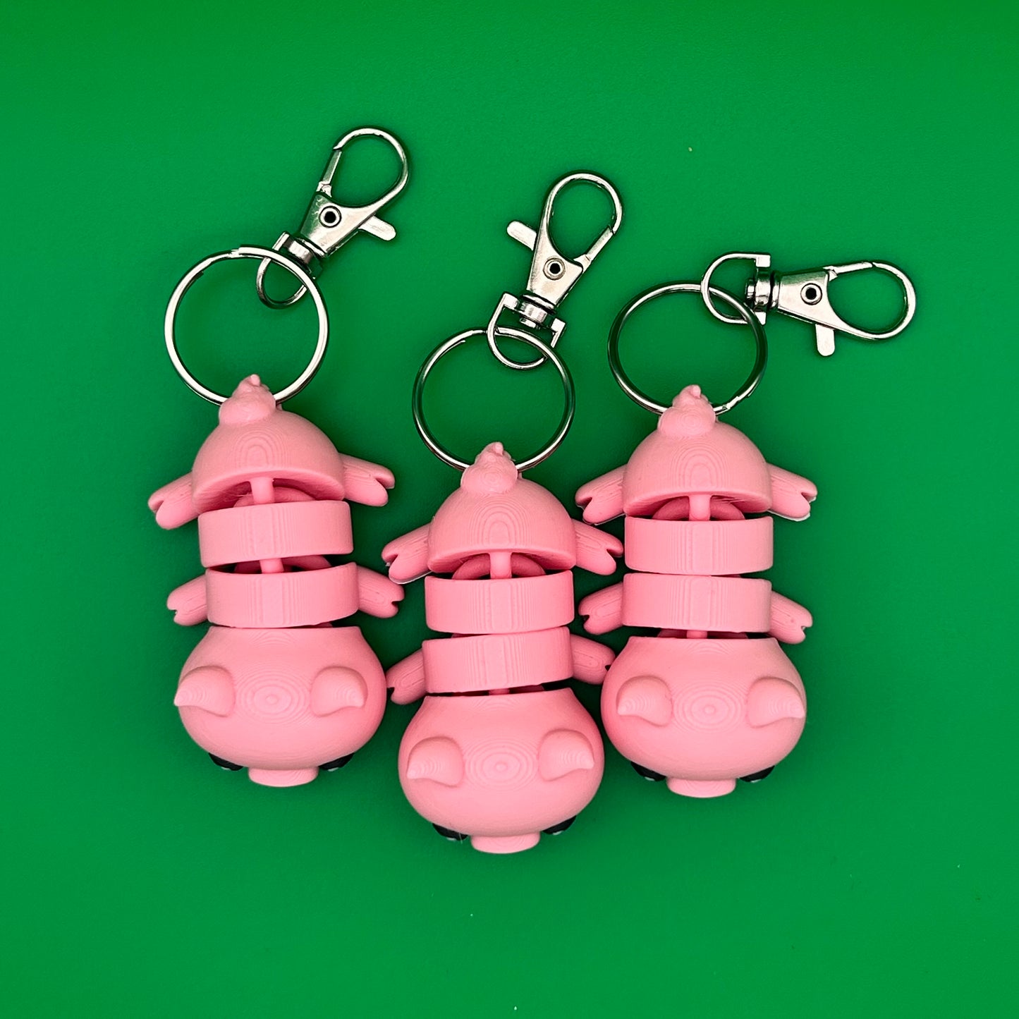 Cute Flexi Pig Key Chain