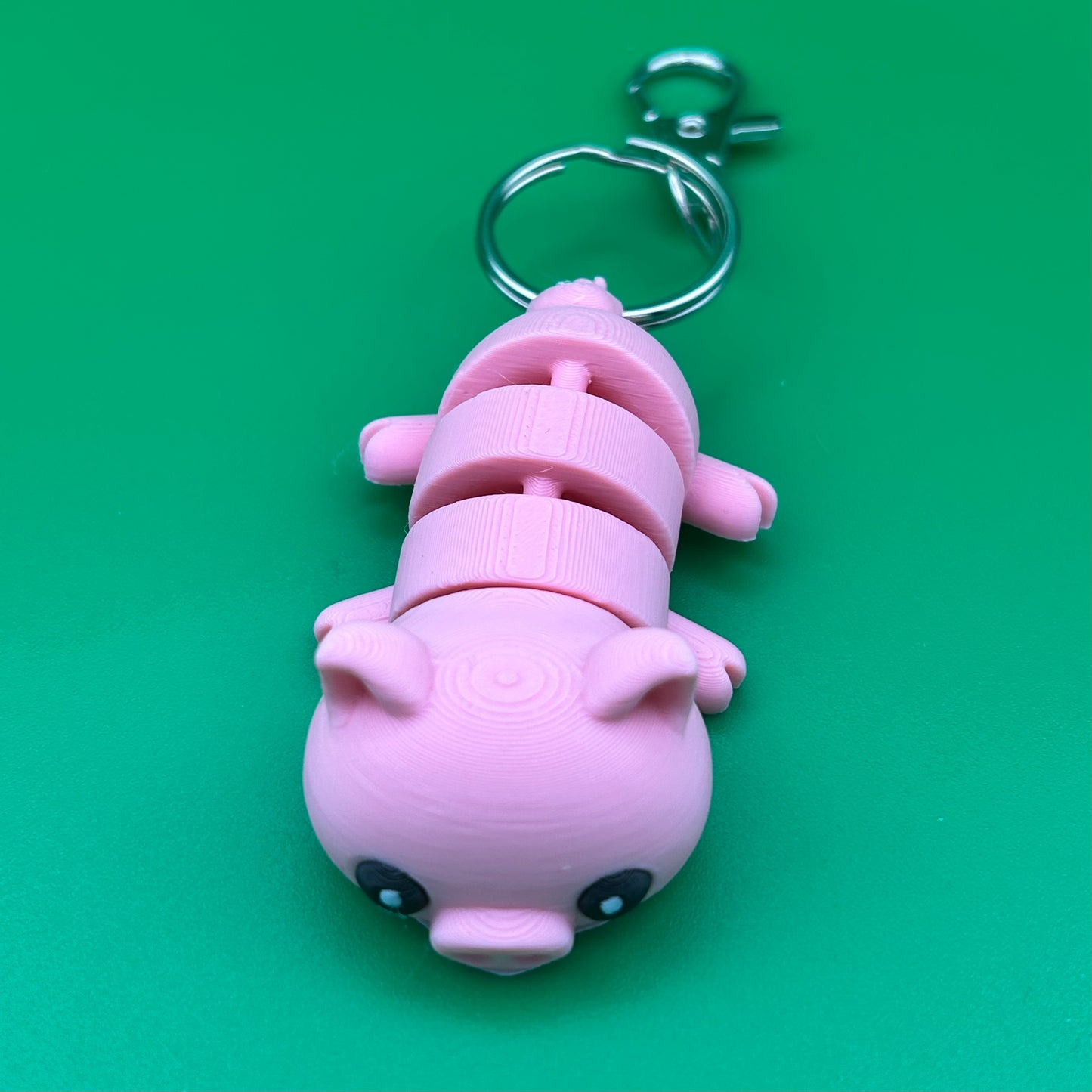 Cute Flexi Pig Key Chain