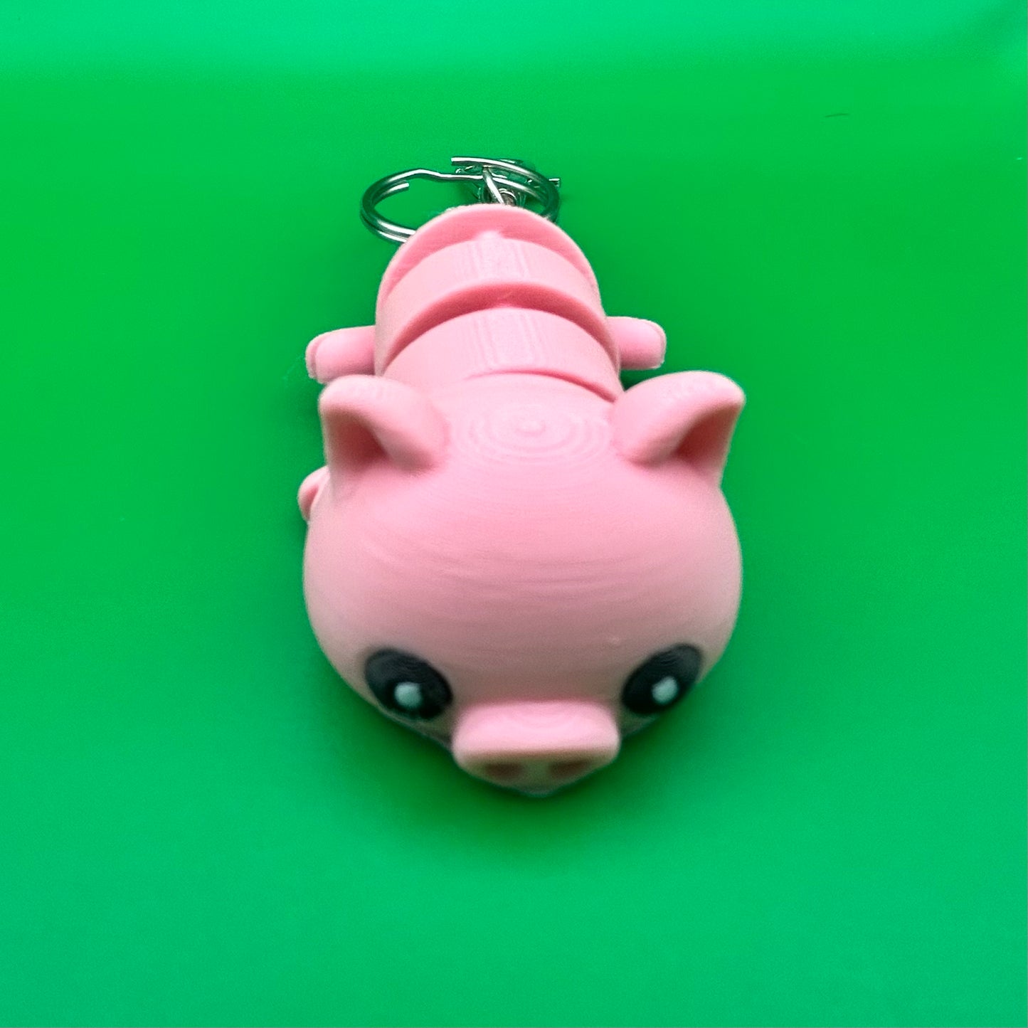 Cute Flexi Pig Key Chain