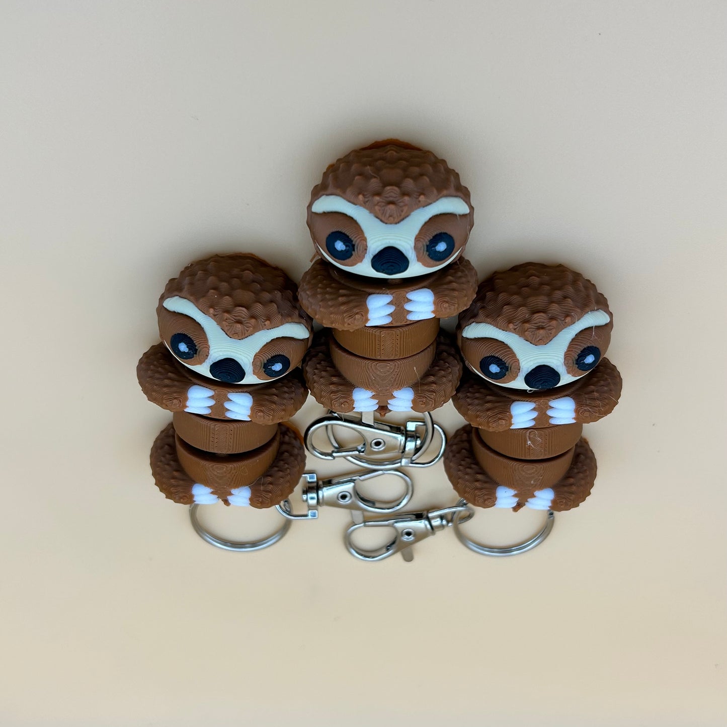 Cute Flexi Sloth Keychains