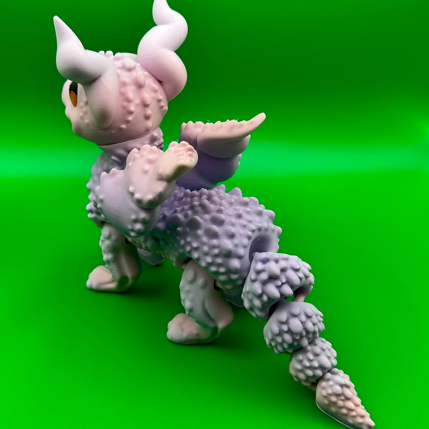 Cute Pink and Purple Articulated Dragon Figure