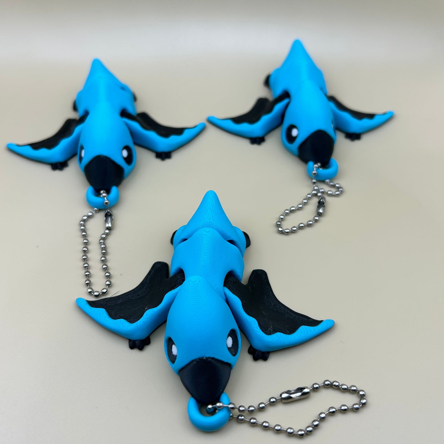 Pterodactyl Blue Key Chain