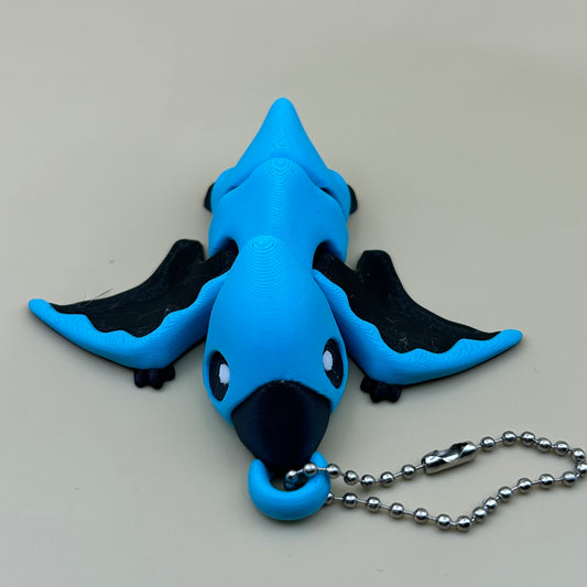 Pterodactyl Blue Key Chain