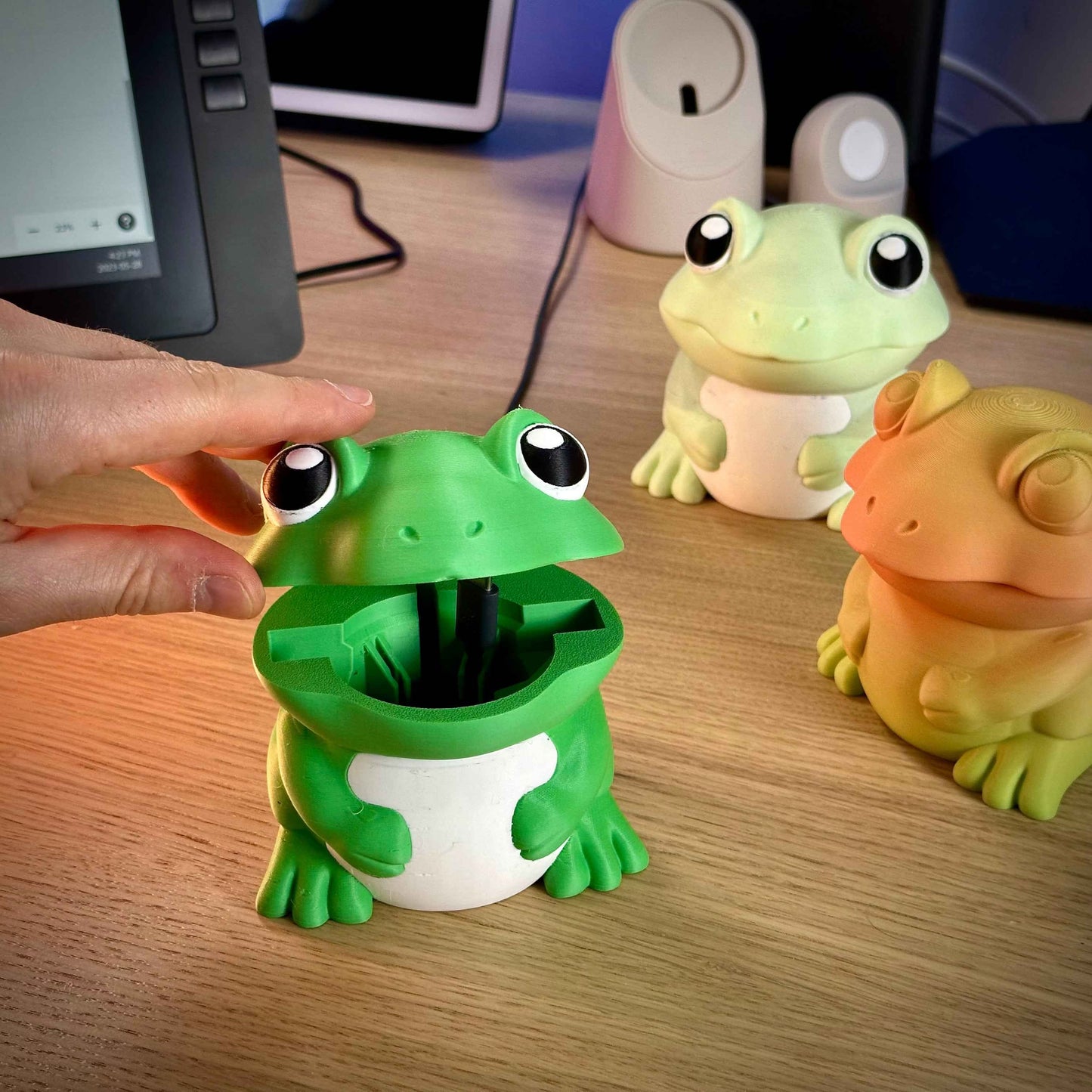 Frog Cable Holder - Single Colour for Tangle-Free Organization