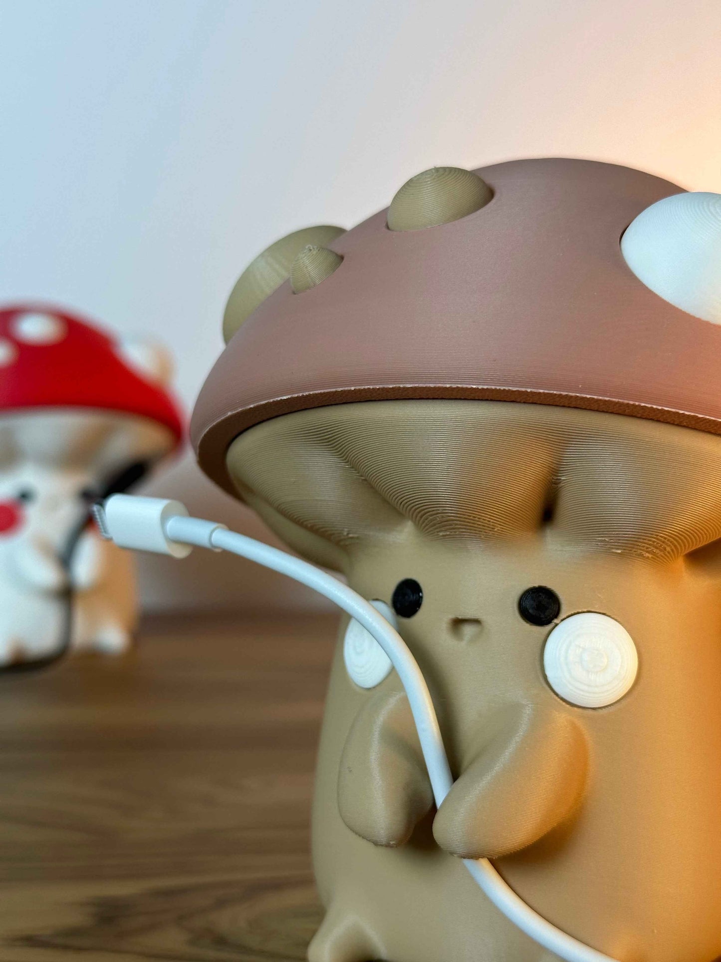 Cable Holder Cute Mushroom - Secret Stash for Tangle-Free Organization