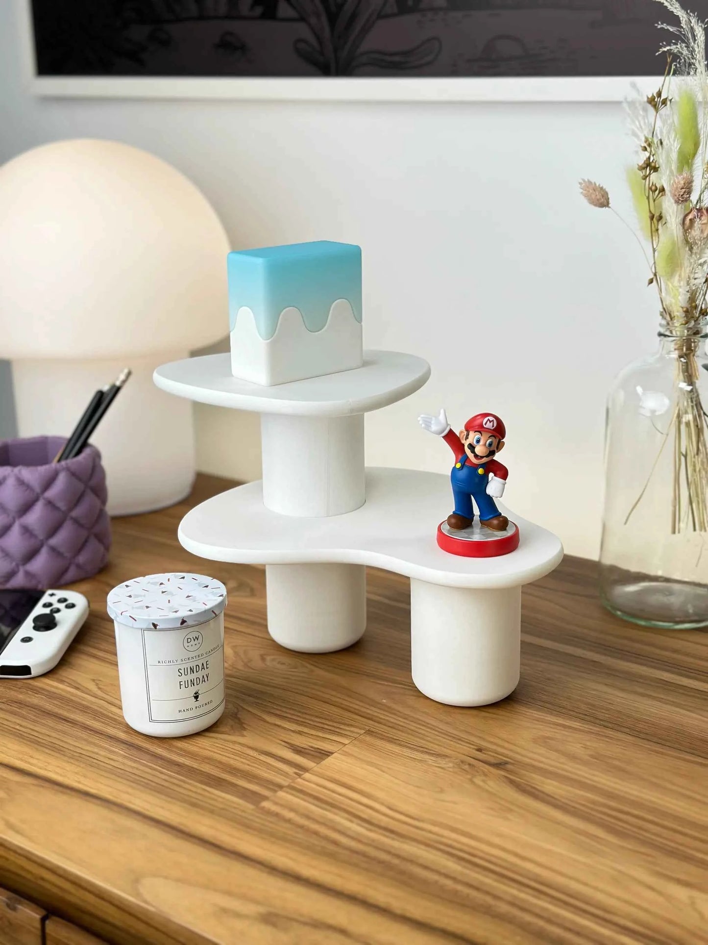 The Wavy Desk Shelf - A Modern Stand for Your Workspace