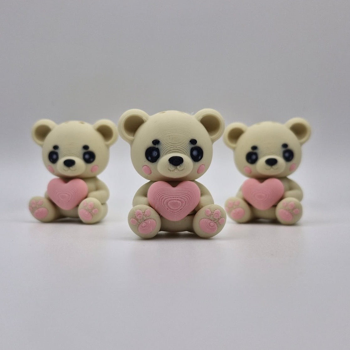 Cute Love Heart Teddy Bear Key Ring