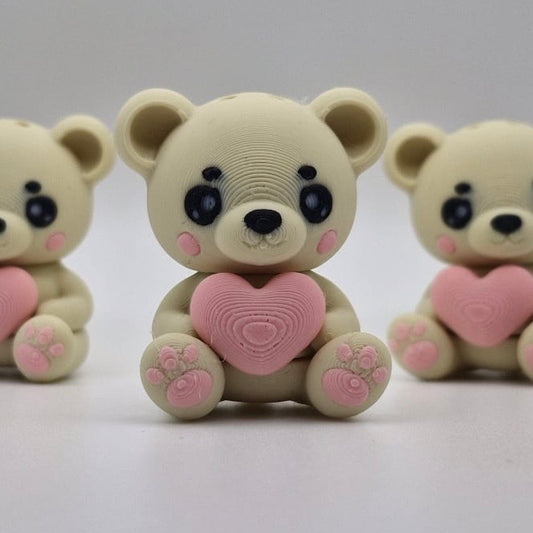 Cute Love Heart Teddy Bear Key Ring